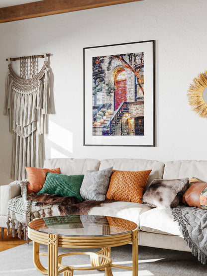 Vibrant American Flag Mosaic Art – Wall Street Inspired Home Decor for Modern Spaces AtelierMosaics