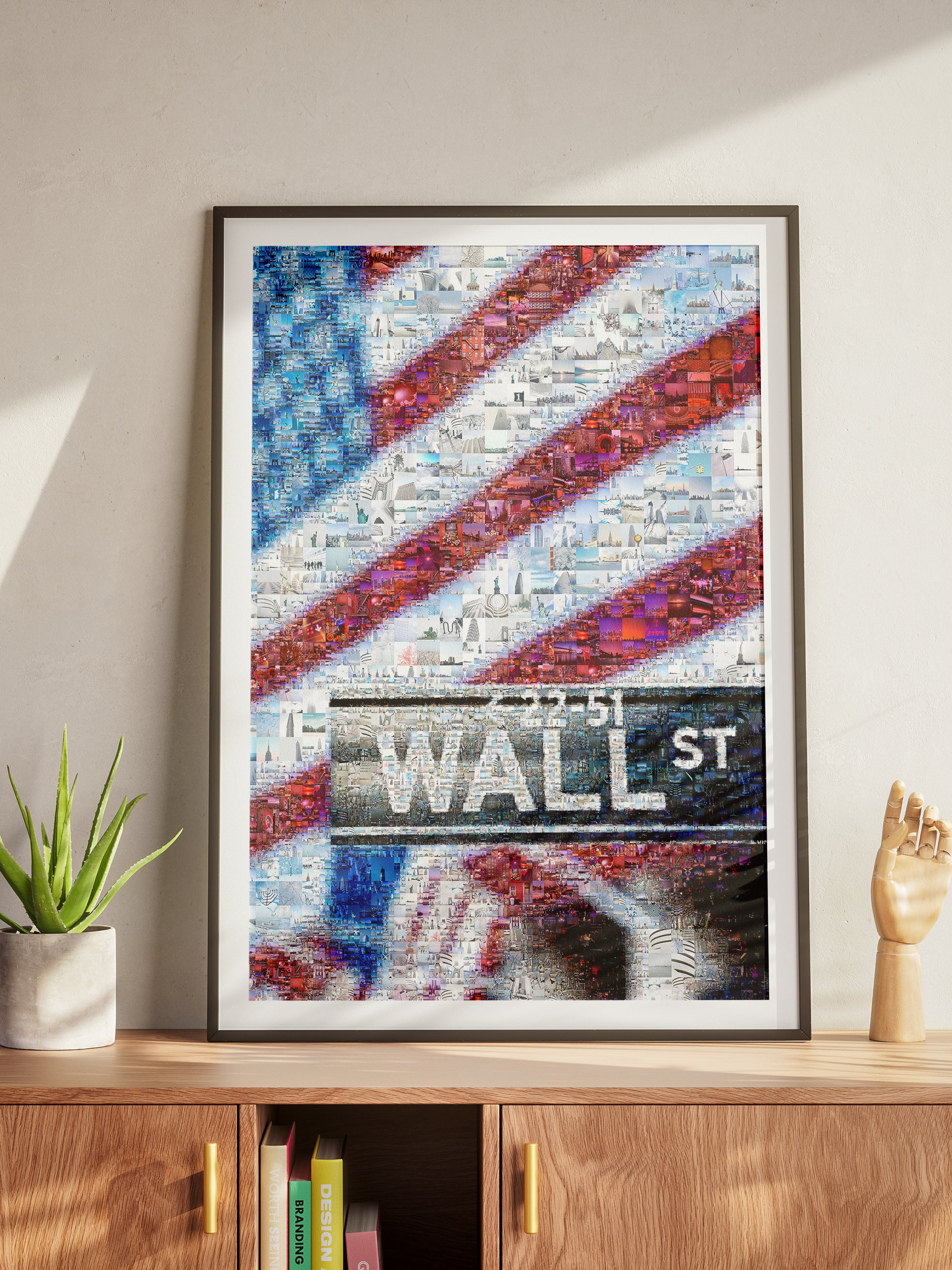 Vibrant American Flag Mosaic Art – Wall Street Inspired Home Decor for Modern Spaces AtelierMosaics