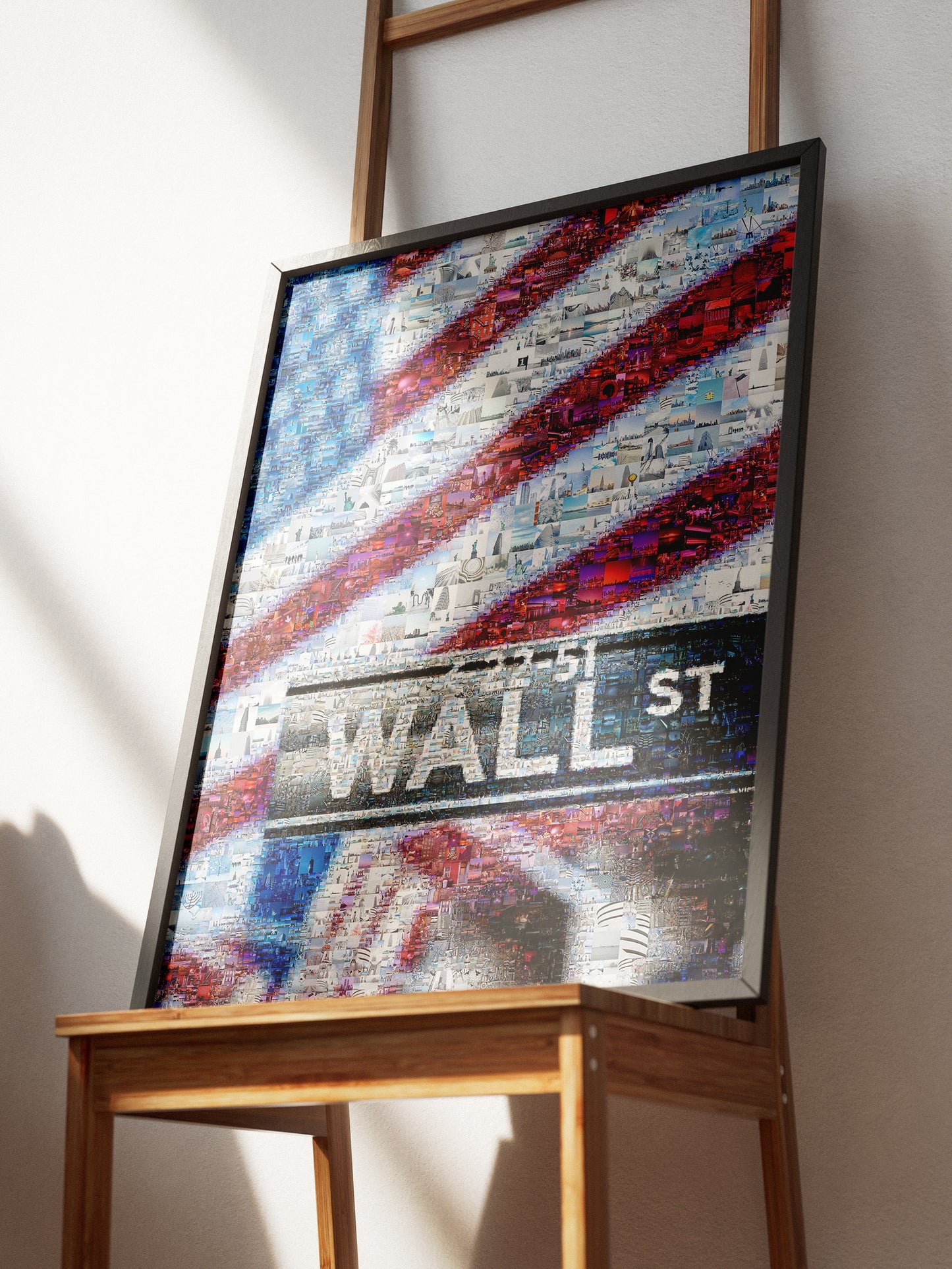 Vibrant American Flag Mosaic Art – Wall Street Inspired Home Decor for Modern Spaces AtelierMosaics