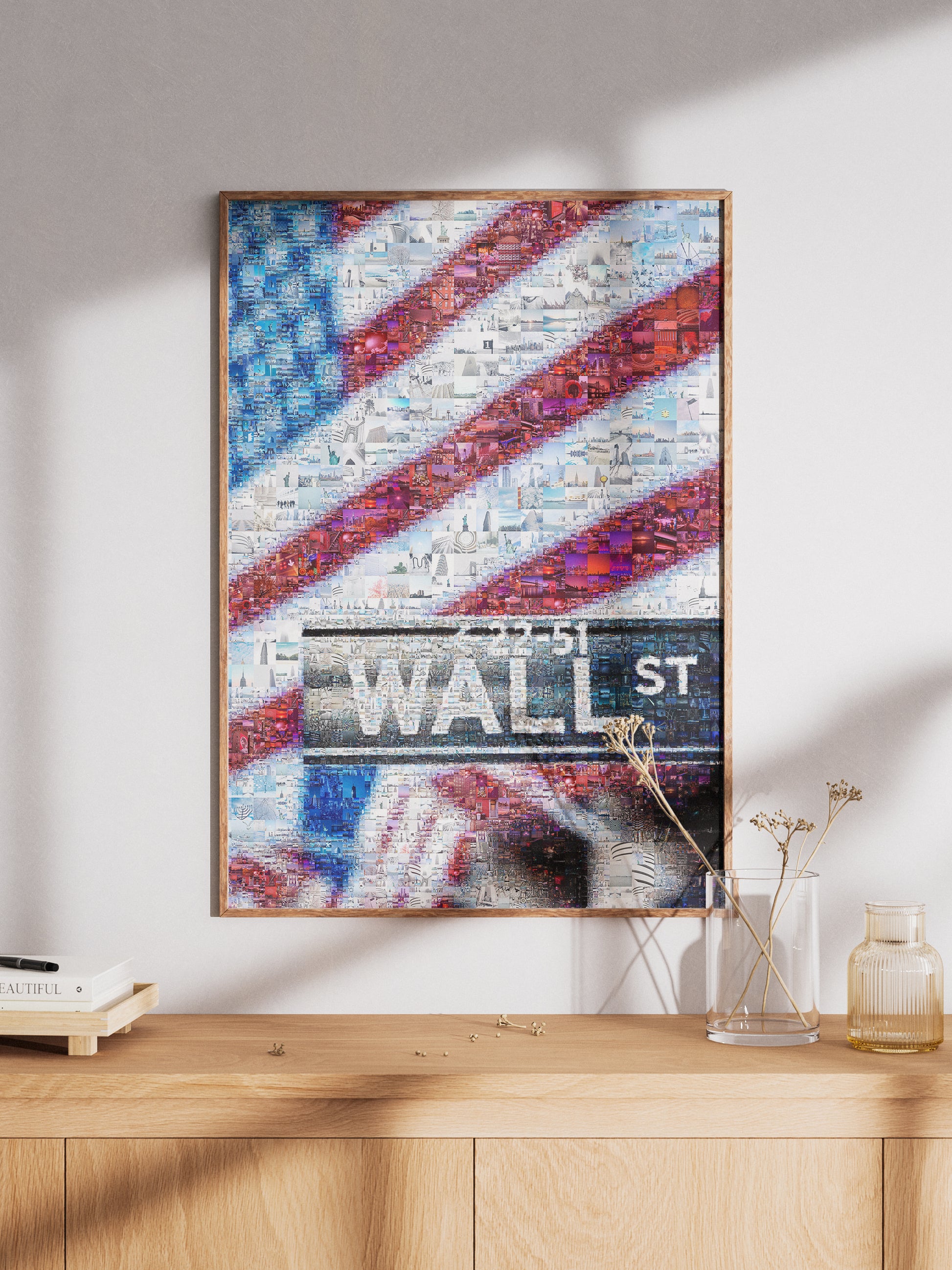 Vibrant American Flag Mosaic Art – Wall Street Inspired Home Decor for Modern Spaces AtelierMosaics