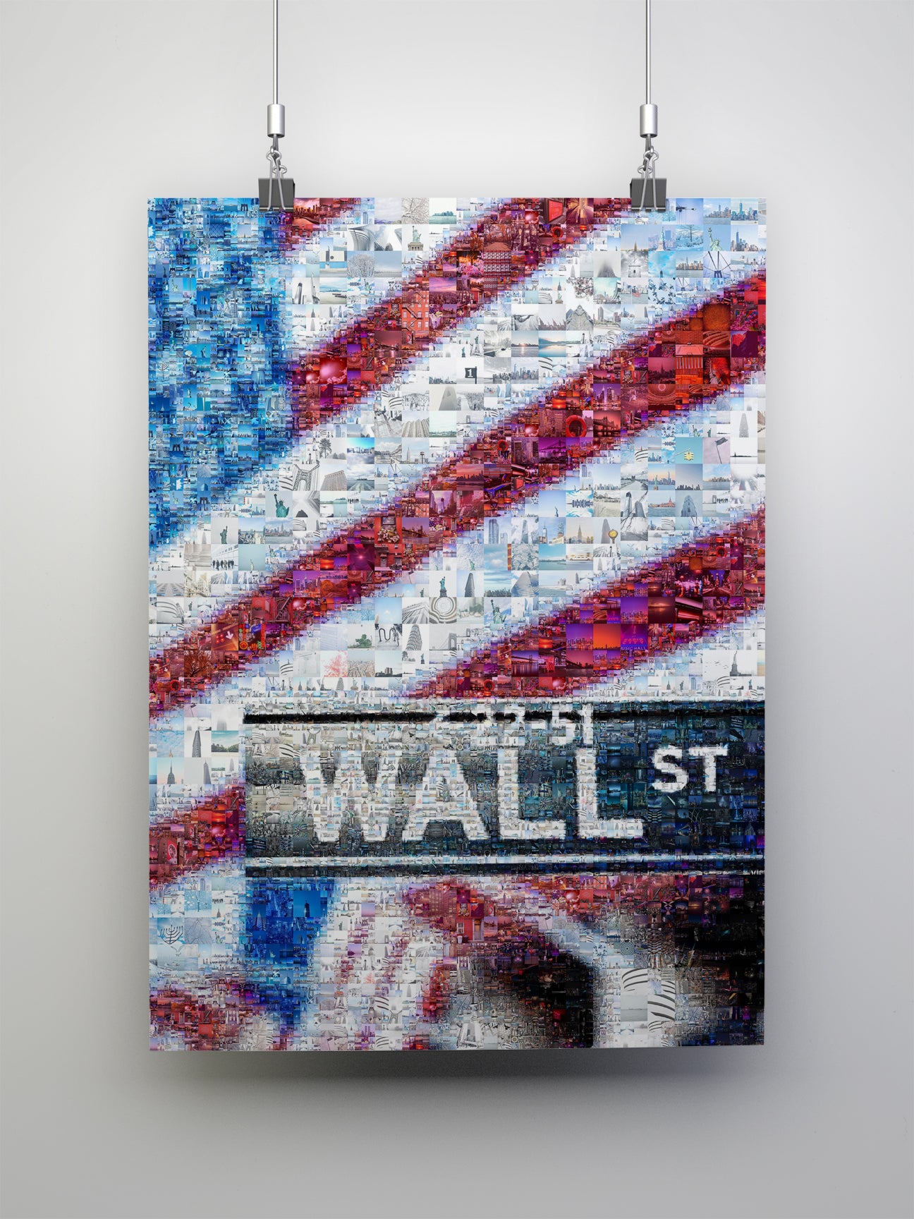 Vibrant American Flag Mosaic Art – Wall Street Inspired Home Decor for Modern Spaces AtelierMosaics