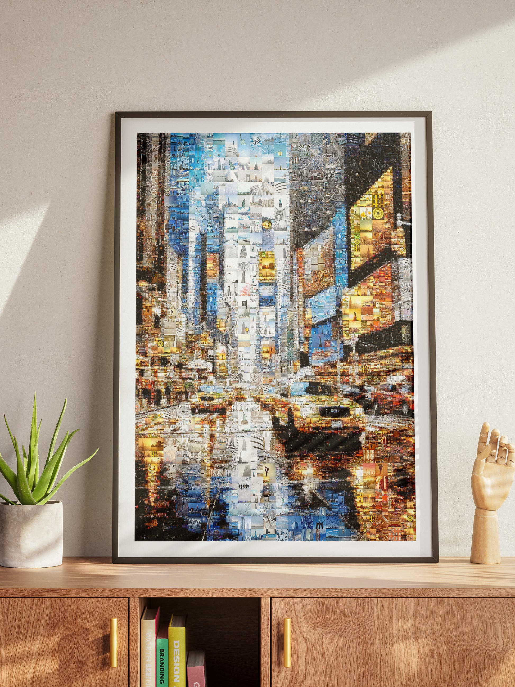 Urban Mosaic Artwork: Captivating Cityscape Made of Iconic Images | Unique Wall Art for Home & Office Decor AtelierMosaics