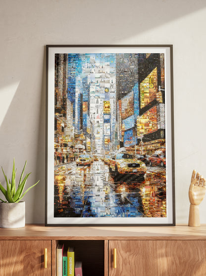 Urban Mosaic Artwork: Captivating Cityscape Made of Iconic Images | Unique Wall Art for Home & Office Decor AtelierMosaics