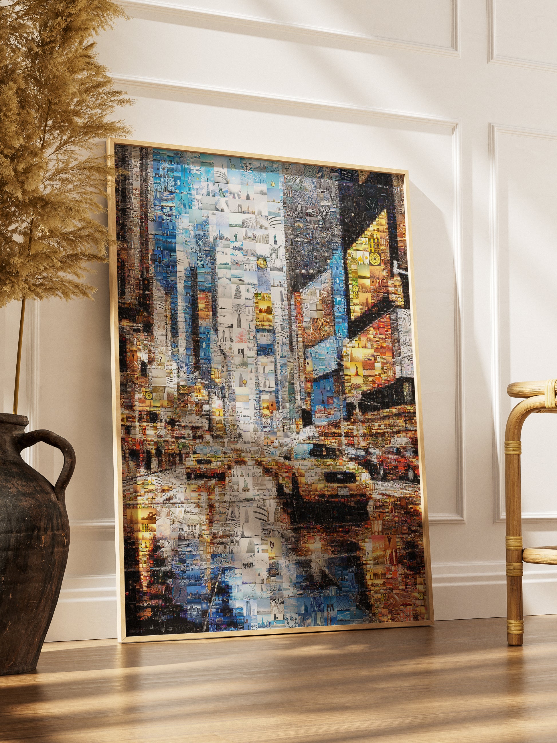 Urban Mosaic Artwork: Captivating Cityscape Made of Iconic Images | Unique Wall Art for Home & Office Decor AtelierMosaics