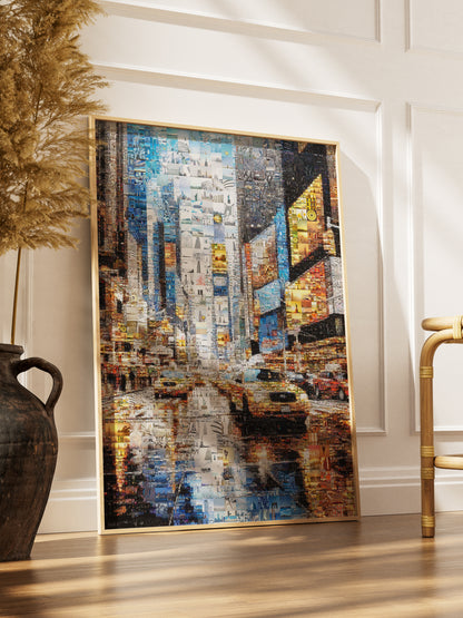 Urban Mosaic Artwork: Captivating Cityscape Made of Iconic Images | Unique Wall Art for Home & Office Decor AtelierMosaics