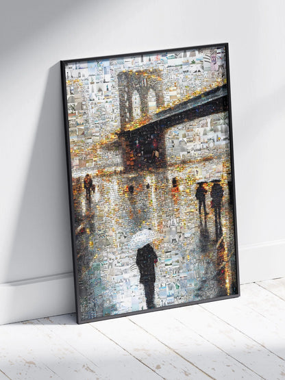 Stunning Brooklyn Bridge Mosaic Art - Unique Cityscape Wall Decor AtelierMosaics
