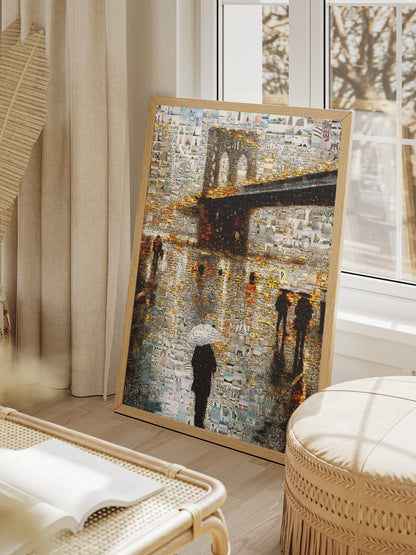 Stunning Brooklyn Bridge Mosaic Art - Unique Cityscape Wall Decor AtelierMosaics