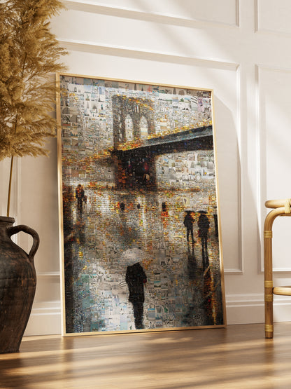 Stunning Brooklyn Bridge Mosaic Art - Unique Cityscape Wall Decor AtelierMosaics