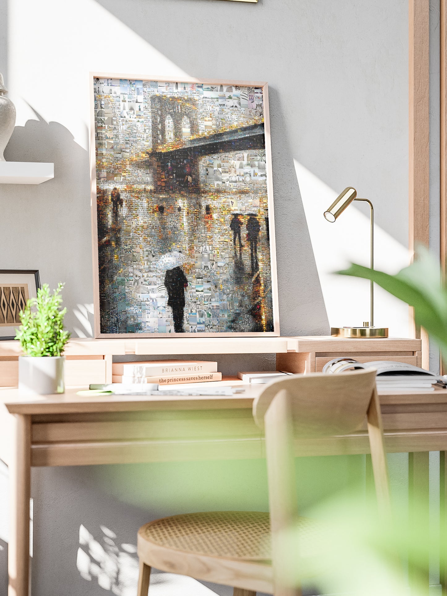 Stunning Brooklyn Bridge Mosaic Art - Unique Cityscape Wall Decor AtelierMosaics