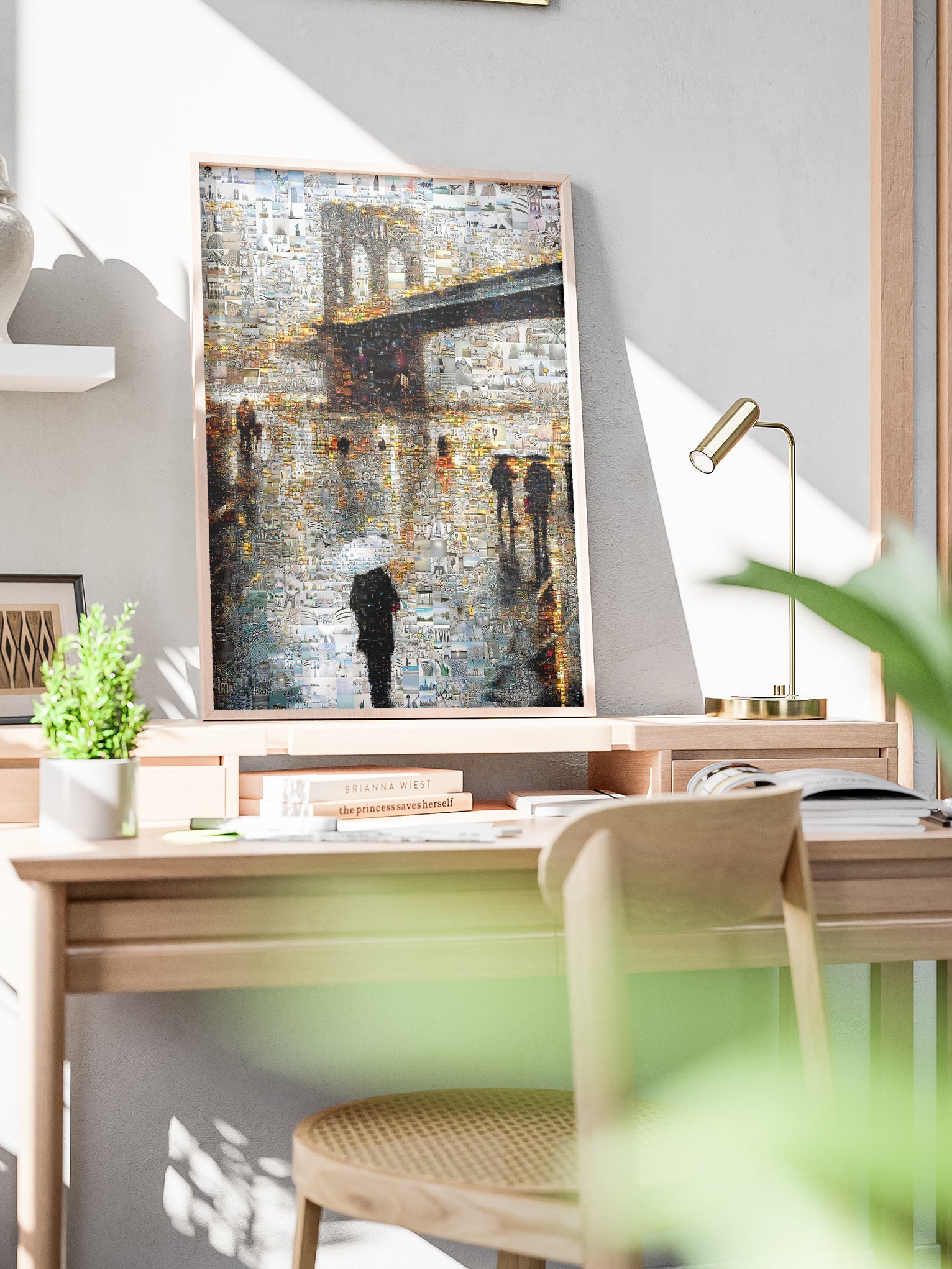 Stunning Brooklyn Bridge Mosaic Art - Unique Cityscape Wall Decor AtelierMosaics