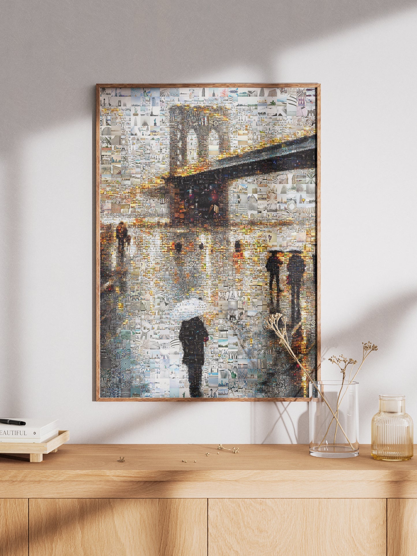 Stunning Brooklyn Bridge Mosaic Art - Unique Cityscape Wall Decor AtelierMosaics