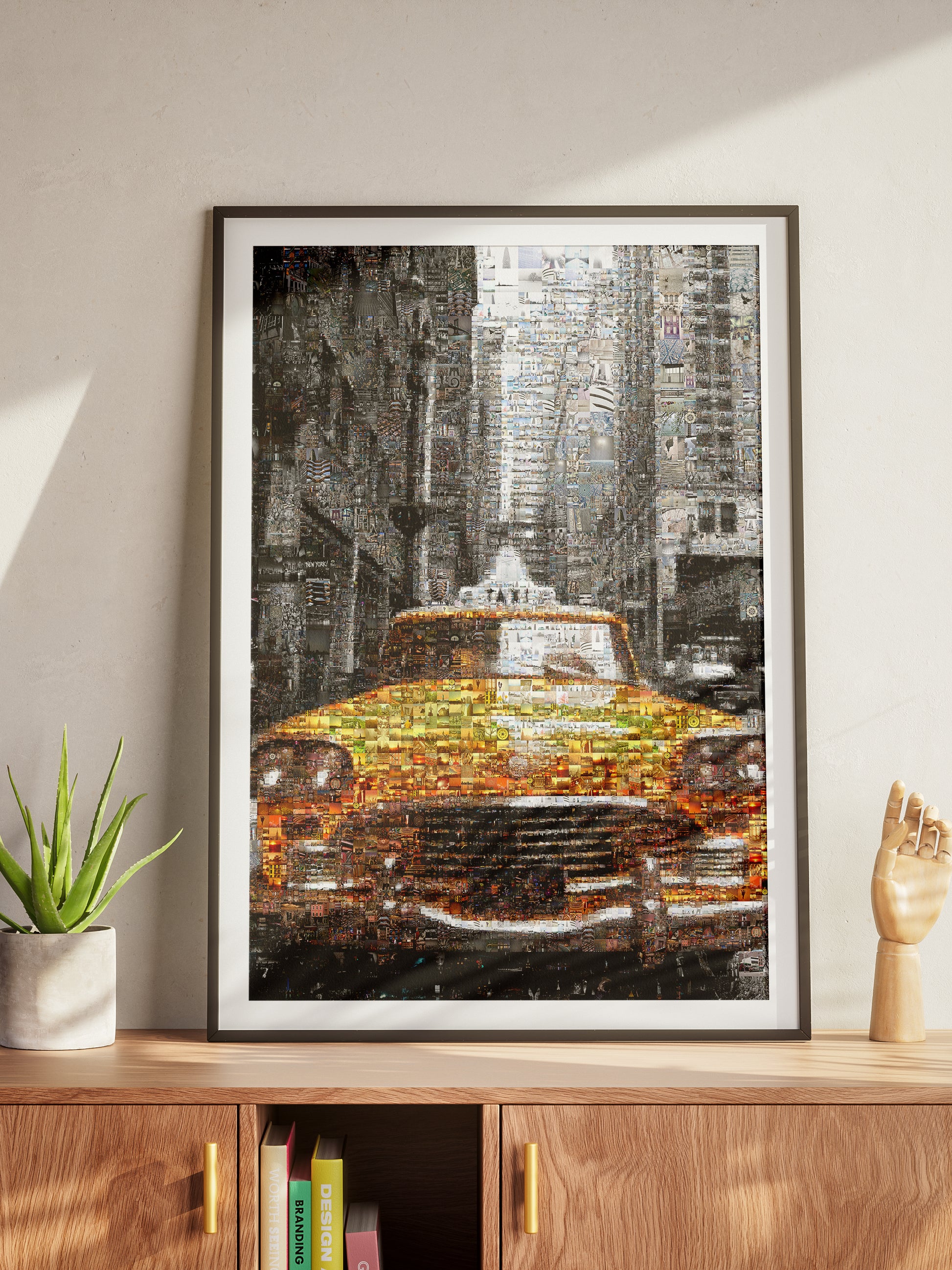Stunning NYC Yellow Taxi Mosaic Art | Perfect Urban Decor for Home & Office AtelierMosaics