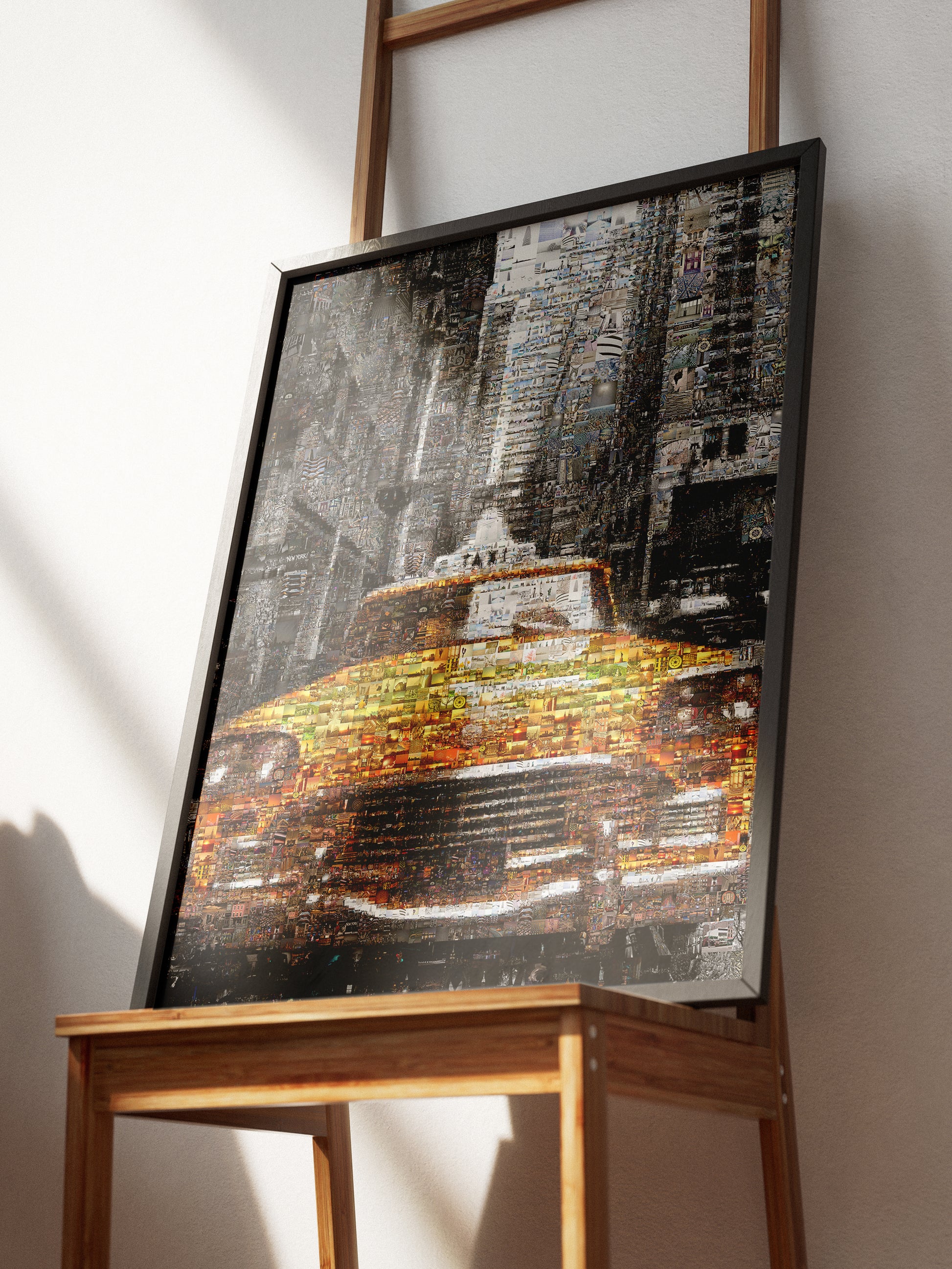Stunning NYC Yellow Taxi Mosaic Art | Perfect Urban Decor for Home & Office AtelierMosaics