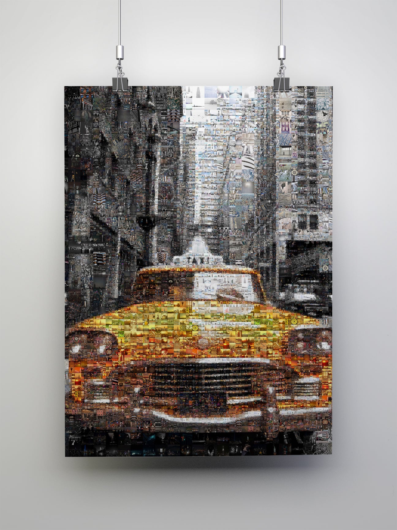 Stunning NYC Yellow Taxi Mosaic Art | Perfect Urban Decor for Home & Office AtelierMosaics