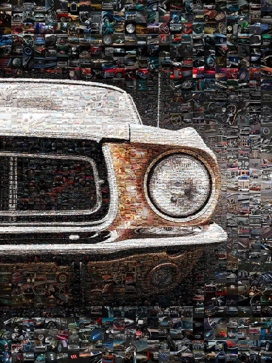 Vintage Car Mosaic Art: Stunning Wall Decor for Car Enthusiasts and Collectors AtelierMosaics