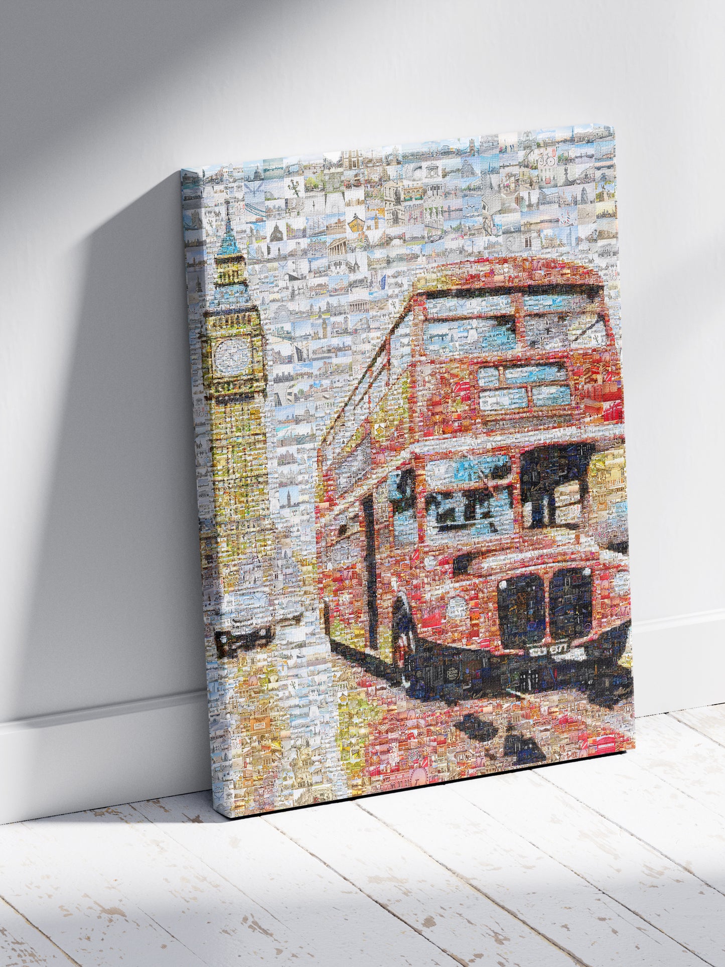 Stunning London Mosaic Art: Iconic Red Bus & Big Ben - Perfect Wall Decor AtelierMosaics