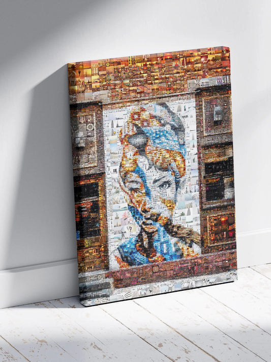 Stunning Mosaic Artwork Featuring a Captivating Portrait - Unique Home Decor Piece AtelierMosaics