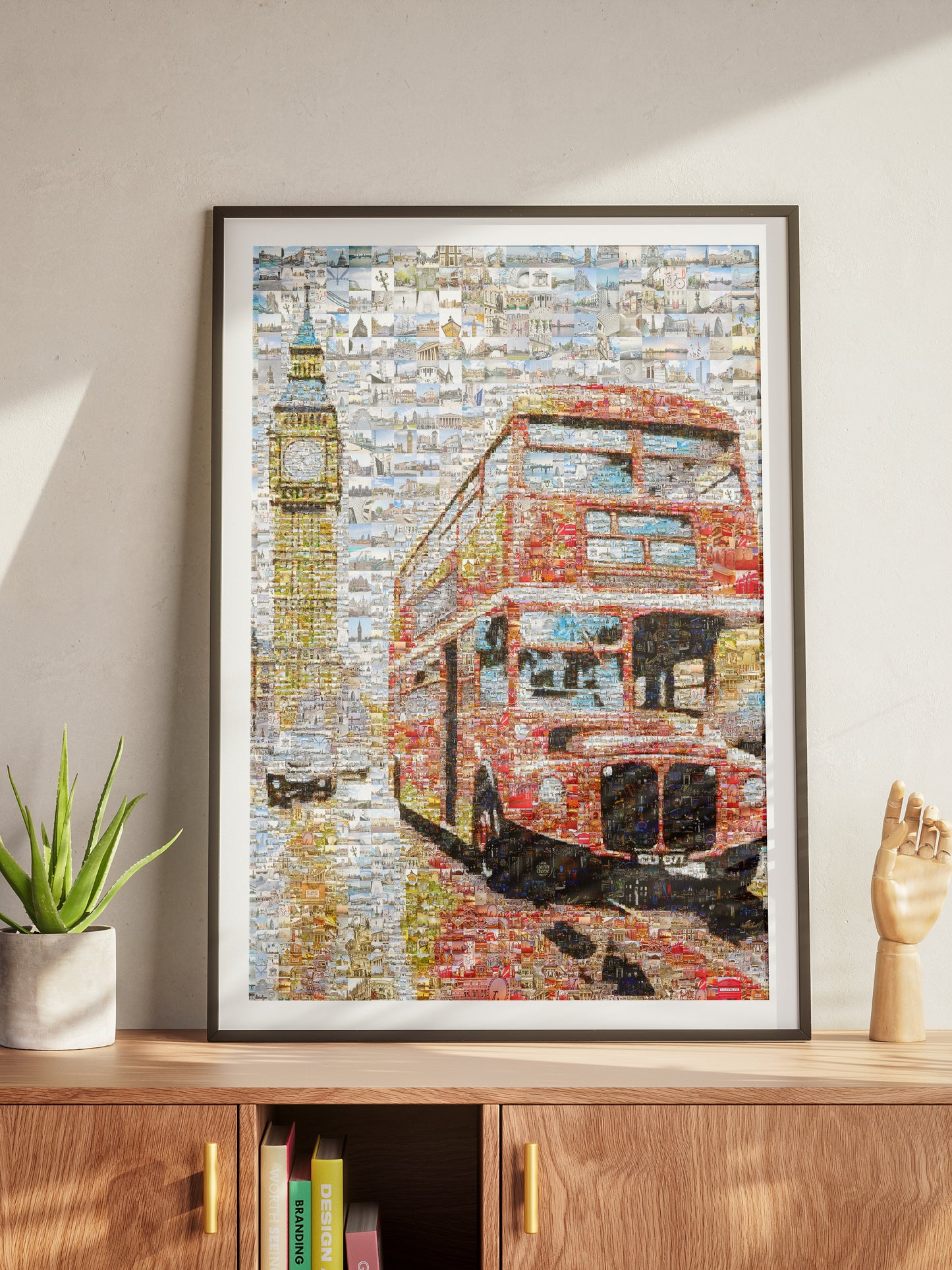 Stunning London Mosaic Art: Iconic Red Bus & Big Ben - Perfect Wall Decor AtelierMosaics