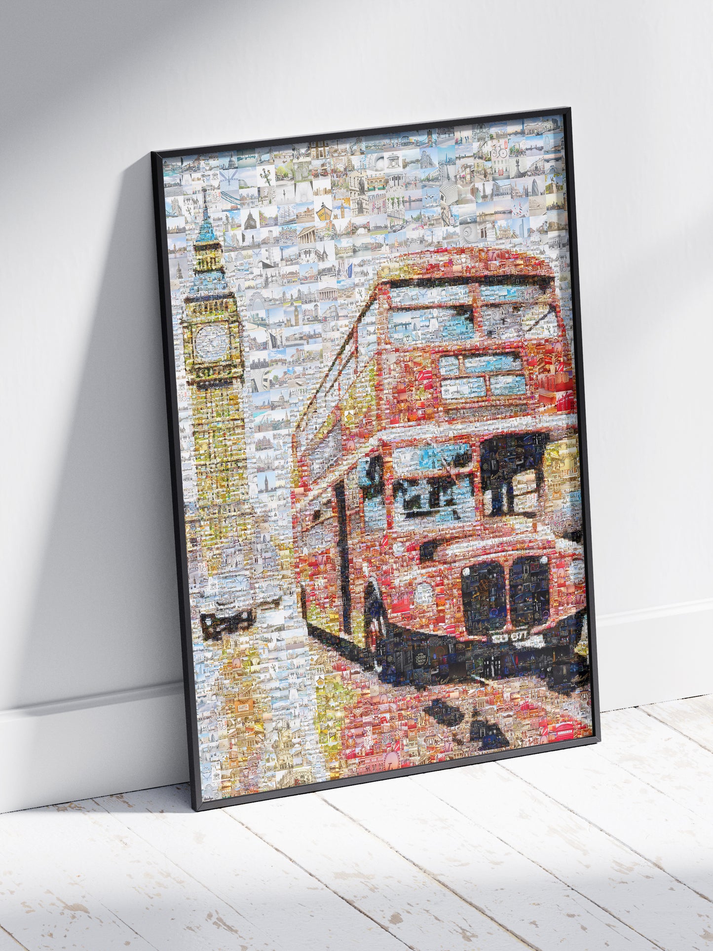 Stunning London Mosaic Art: Iconic Red Bus & Big Ben - Perfect Wall Decor AtelierMosaics