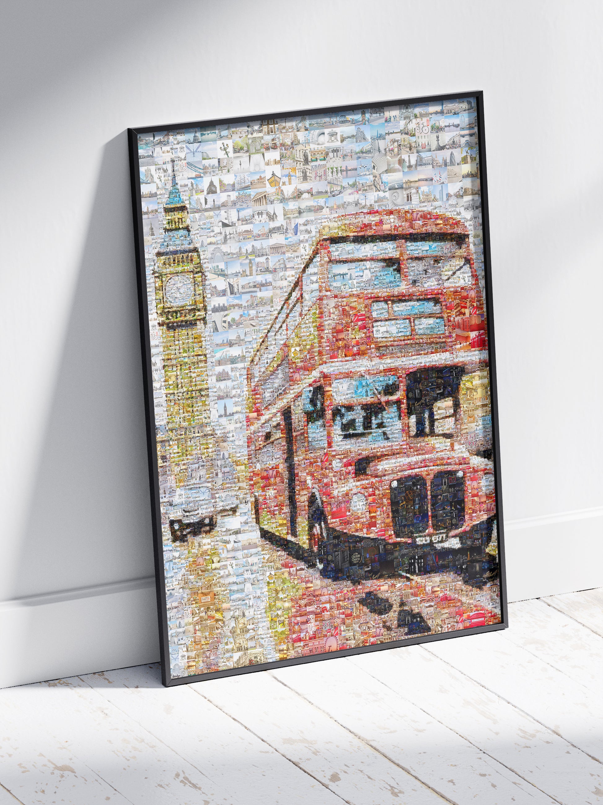 Stunning London Mosaic Art: Iconic Red Bus & Big Ben - Perfect Wall Decor AtelierMosaics