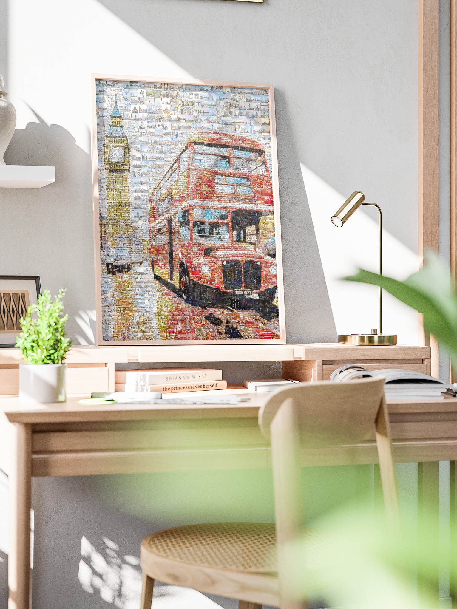 Stunning London Mosaic Art: Iconic Red Bus & Big Ben - Perfect Wall Decor AtelierMosaics