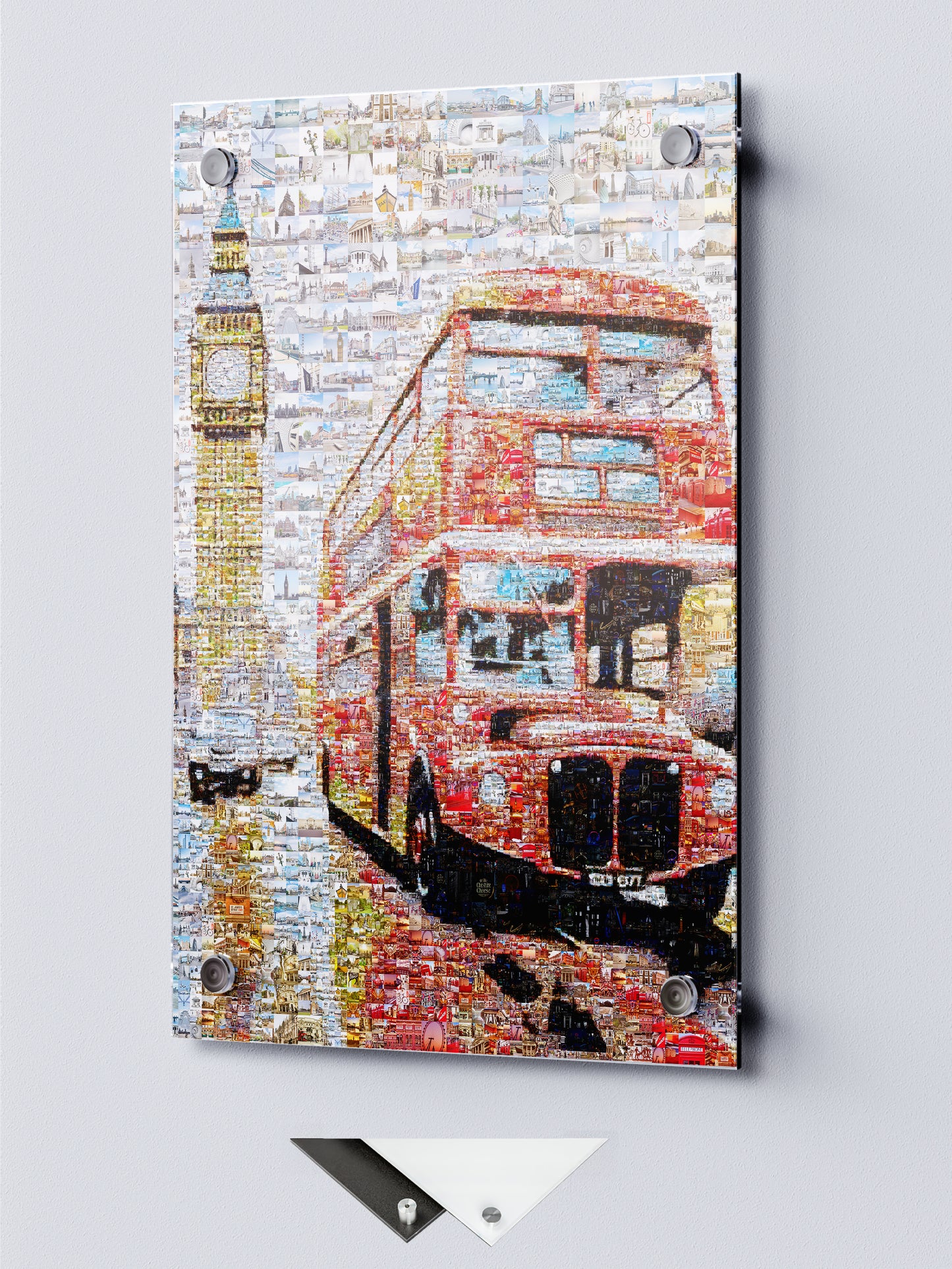 Stunning London Mosaic Art: Iconic Red Bus & Big Ben - Perfect Wall Decor AtelierMosaics