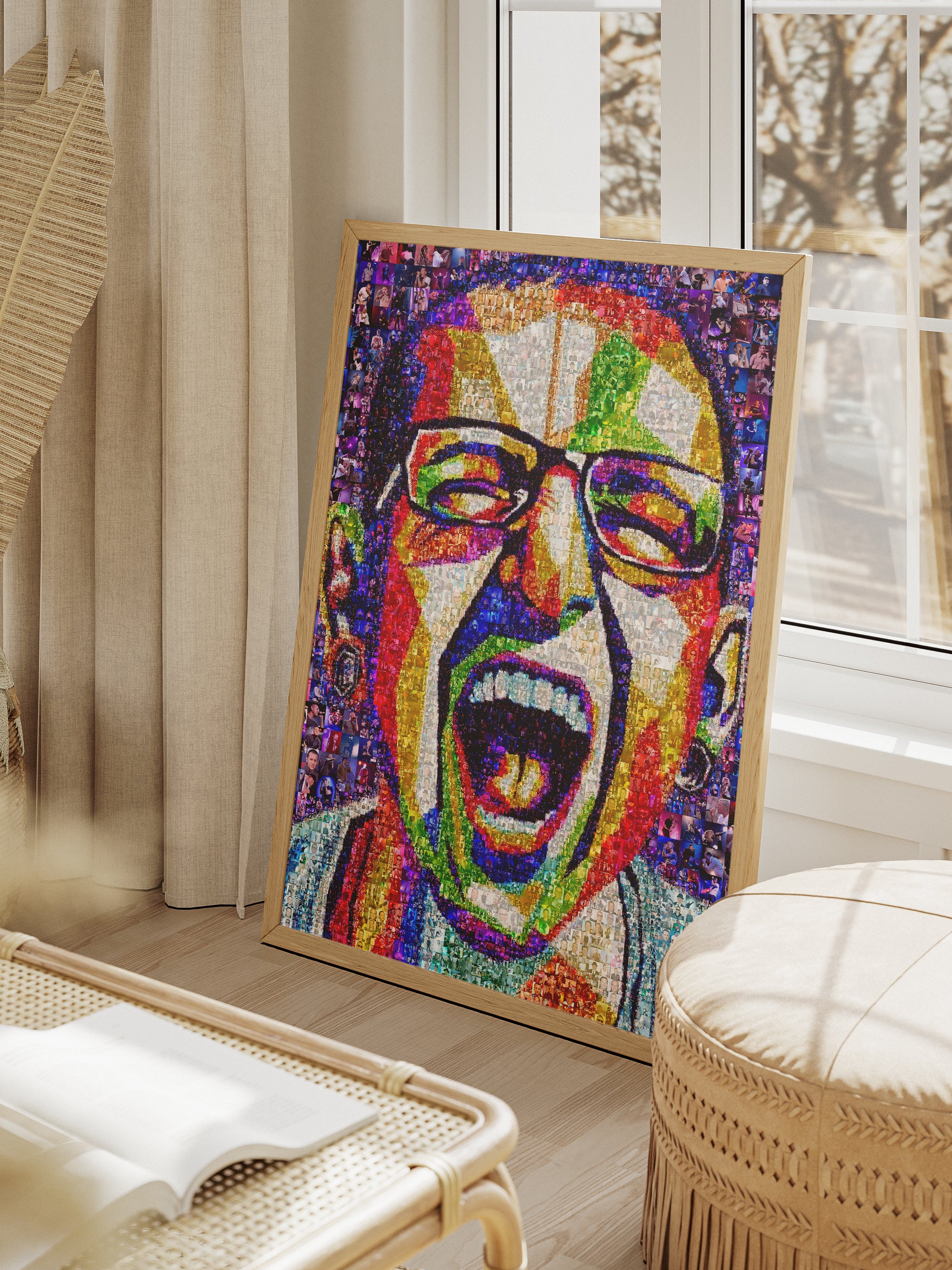Vibrant Chester Bennington Mosaic Artwork - Linkin Park Tribute AtelierMosaics