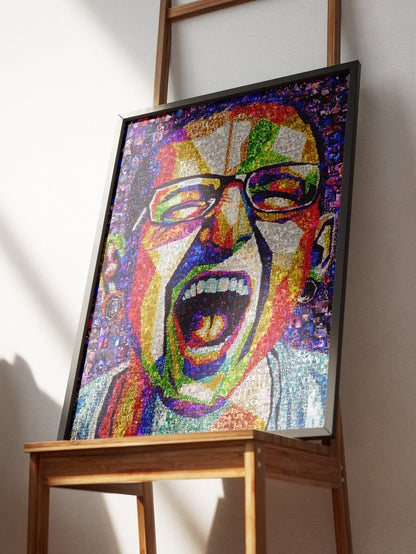 Vibrant Chester Bennington Mosaic Artwork - Linkin Park Tribute AtelierMosaics