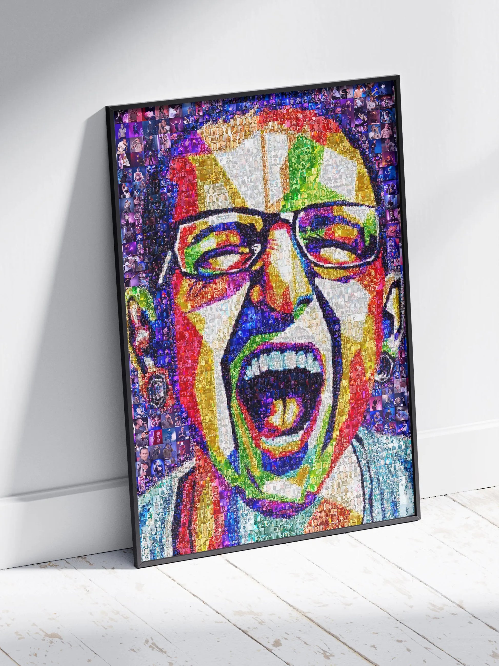 Vibrant Chester Bennington Mosaic Artwork - Linkin Park Tribute AtelierMosaics