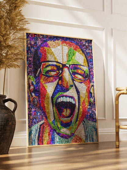 Vibrant Chester Bennington Mosaic Artwork - Linkin Park Tribute AtelierMosaics
