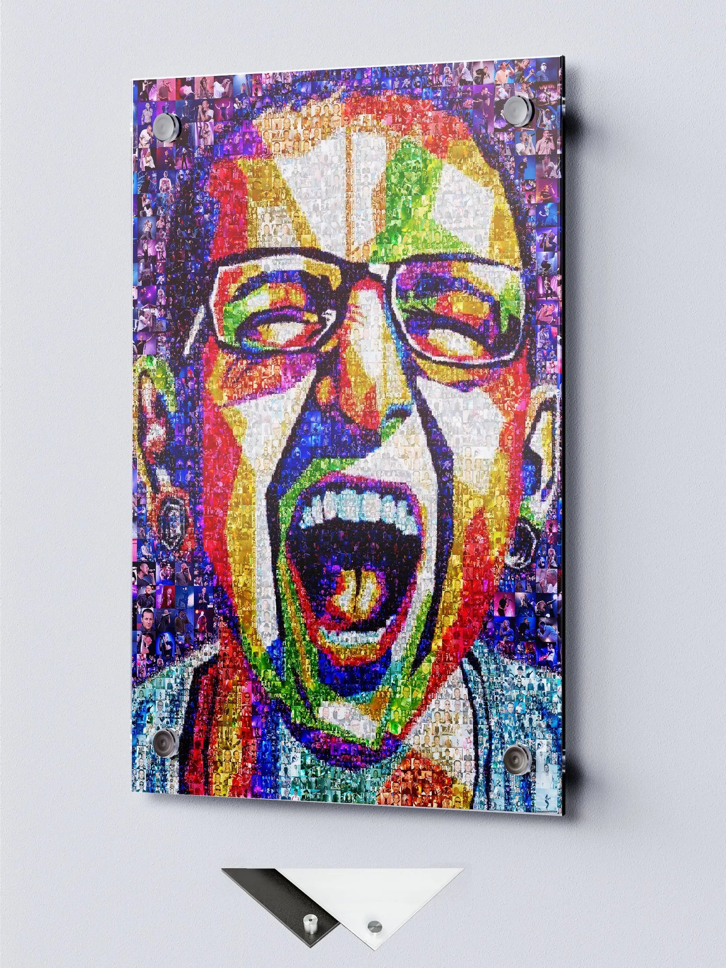 Vibrant Chester Bennington Mosaic Artwork - Linkin Park Tribute AtelierMosaics