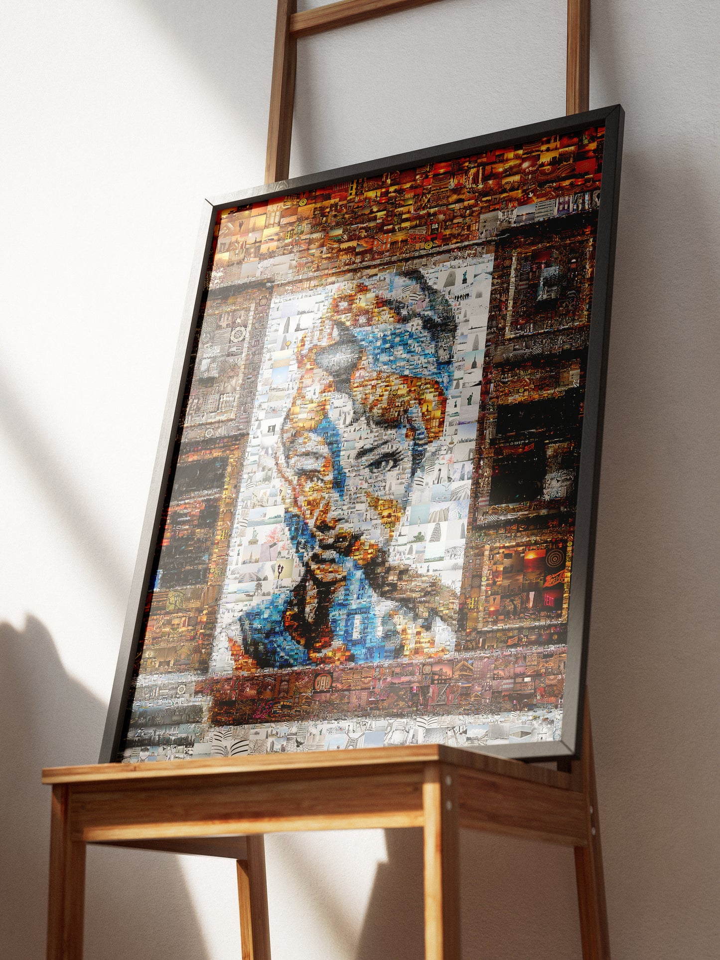 Stunning Mosaic Artwork Featuring a Captivating Portrait - Unique Home Decor Piece AtelierMosaics