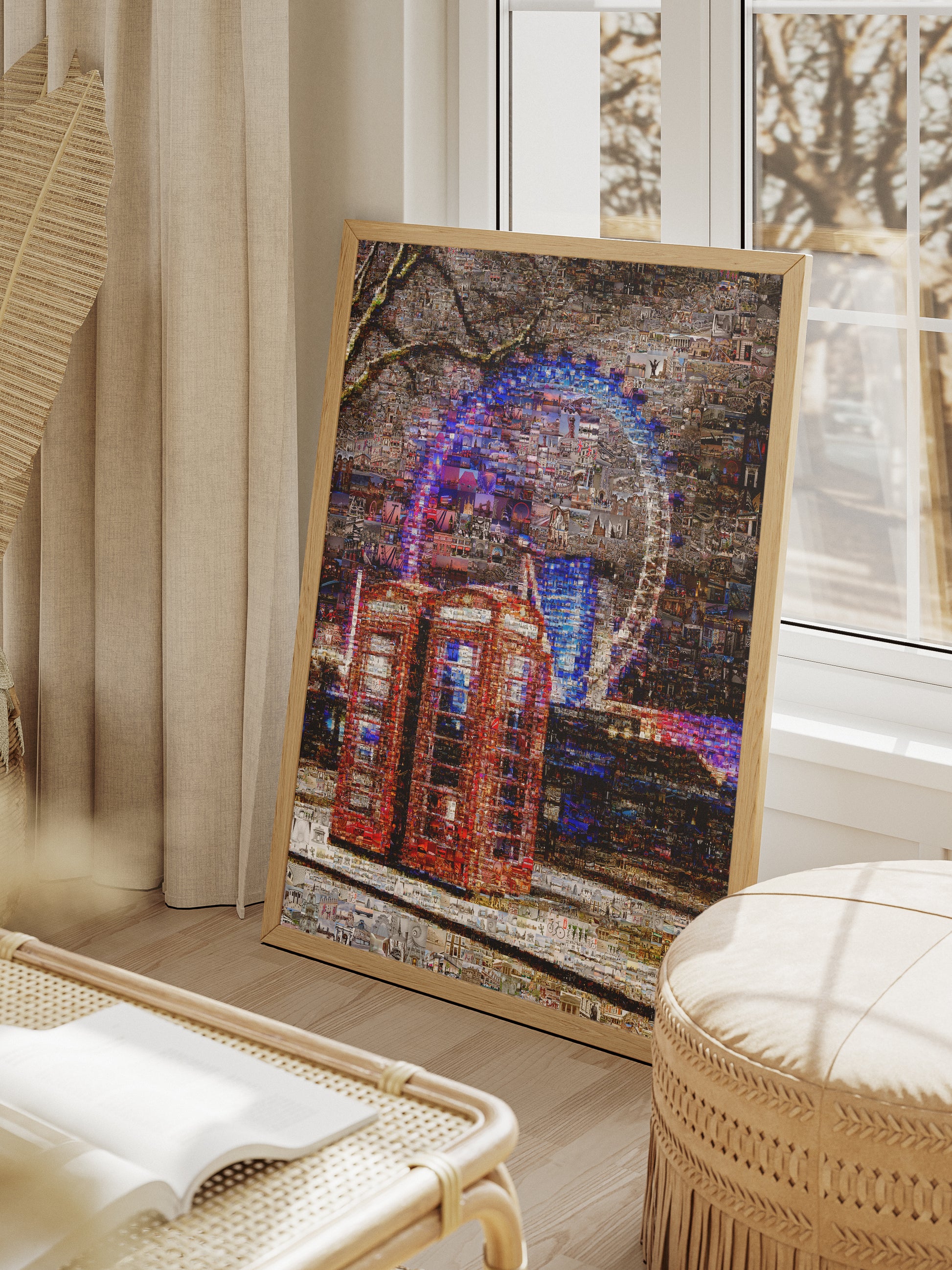 Stunning London Mosaic Art: Iconic Red Phone Booth & Cityscape Collage AtelierMosaics