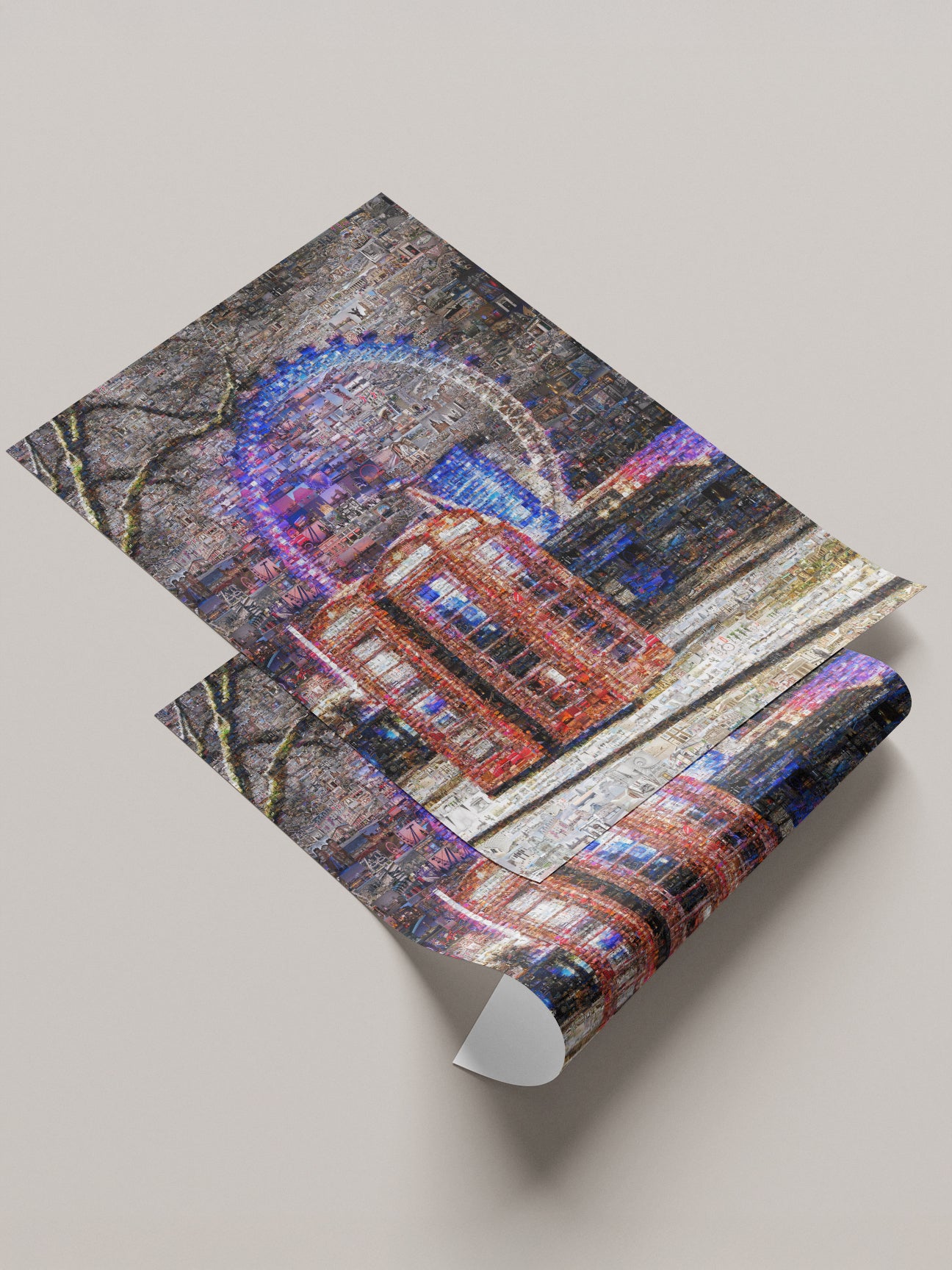 Stunning London Mosaic Art: Iconic Red Phone Booth & Cityscape Collage AtelierMosaics