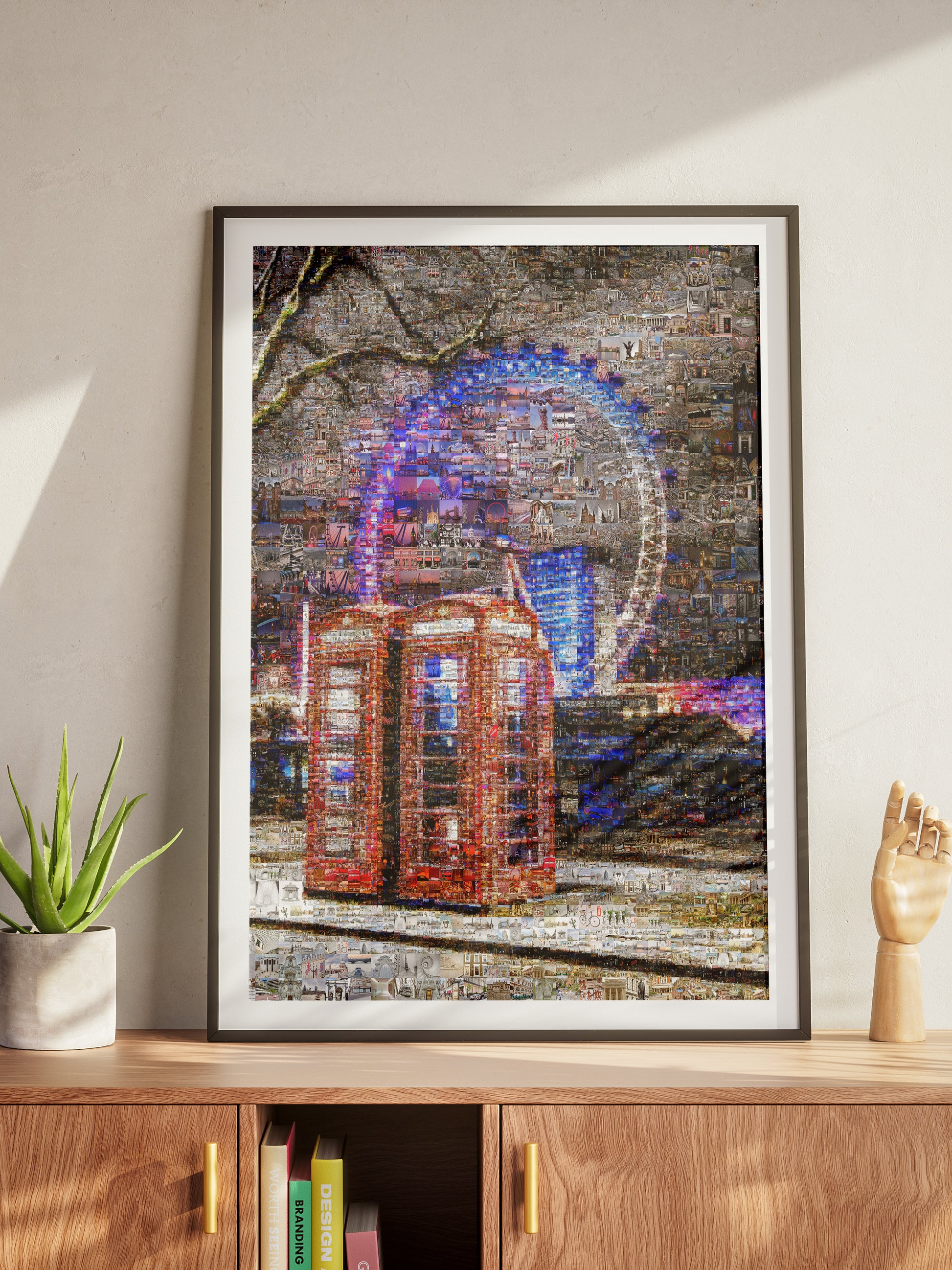 Stunning London Mosaic Art: Iconic Red Phone Booth & Cityscape Collage AtelierMosaics