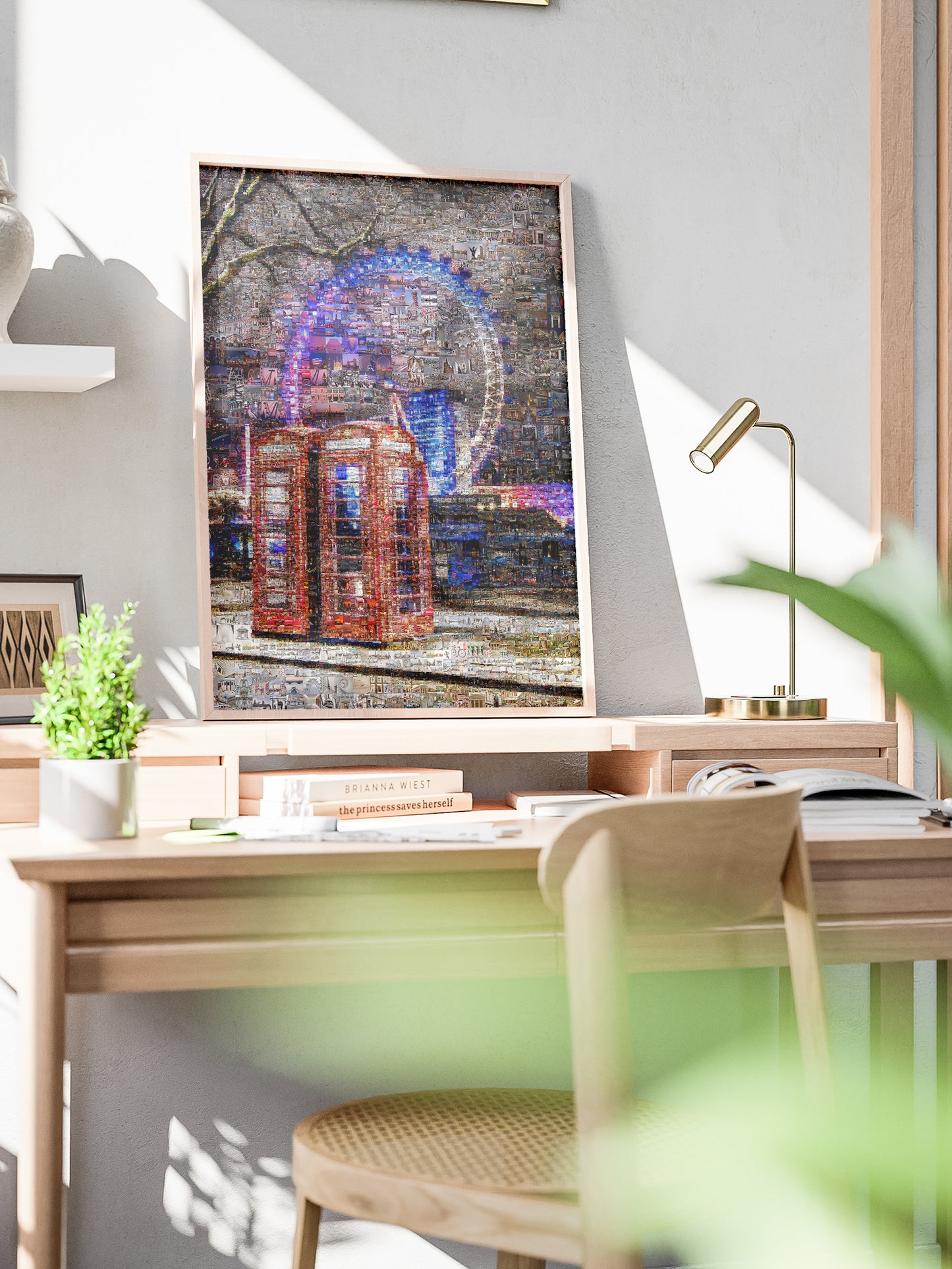 Stunning London Mosaic Art: Iconic Red Phone Booth & Cityscape Collage AtelierMosaics