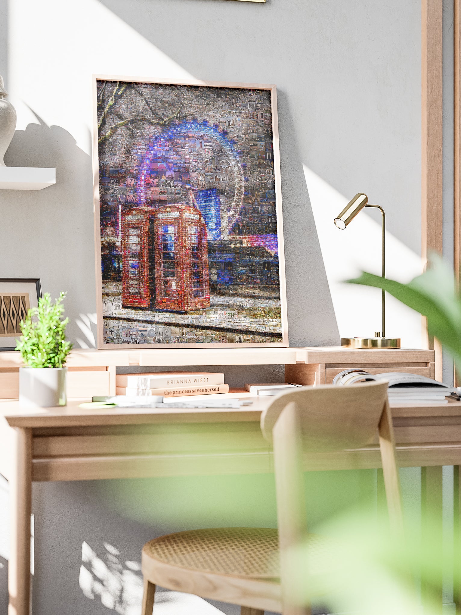 Stunning London Mosaic Art: Iconic Red Phone Booth & Cityscape Collage AtelierMosaics