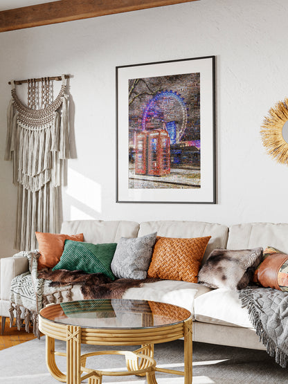Stunning London Mosaic Art: Iconic Red Phone Booth & Cityscape Collage AtelierMosaics