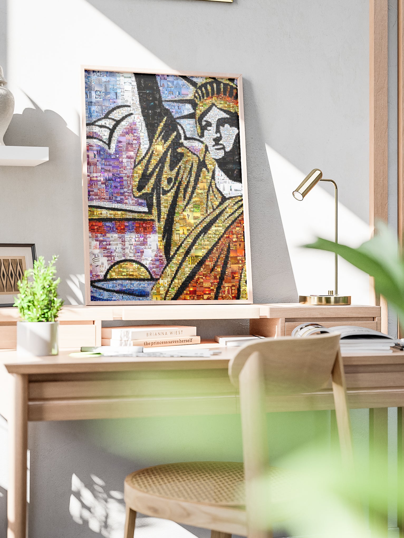 Stunning Mosaic Artwork of the Statue of Liberty - Unique Wall Decor for Home and Office AtelierMosaics