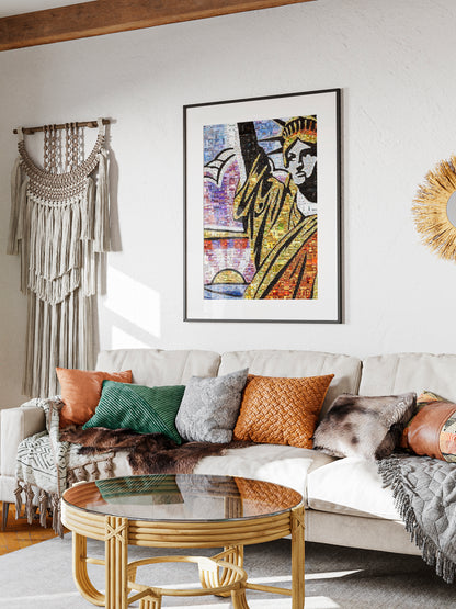 Stunning Mosaic Artwork of the Statue of Liberty - Unique Wall Decor for Home and Office AtelierMosaics