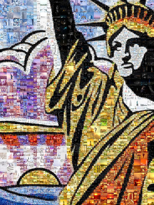 Stunning Mosaic Artwork of the Statue of Liberty - Unique Wall Decor for Home and Office AtelierMosaics