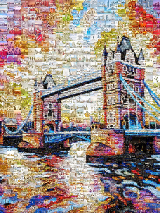 Stunning London Mosaic Artwork Featuring Iconic Tower Bridge - Perfect Home Decor AtelierMosaics
