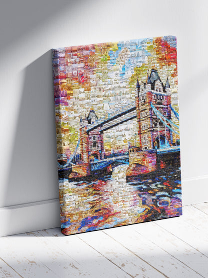 Stunning London Mosaic Artwork Featuring Iconic Tower Bridge - Perfect Home Decor AtelierMosaics