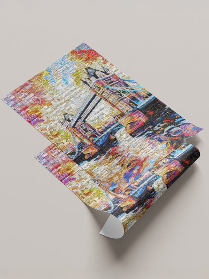 Stunning London Mosaic Artwork Featuring Iconic Tower Bridge - Perfect Home Decor AtelierMosaics