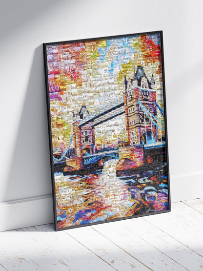 Stunning London Mosaic Artwork Featuring Iconic Tower Bridge - Perfect Home Decor AtelierMosaics