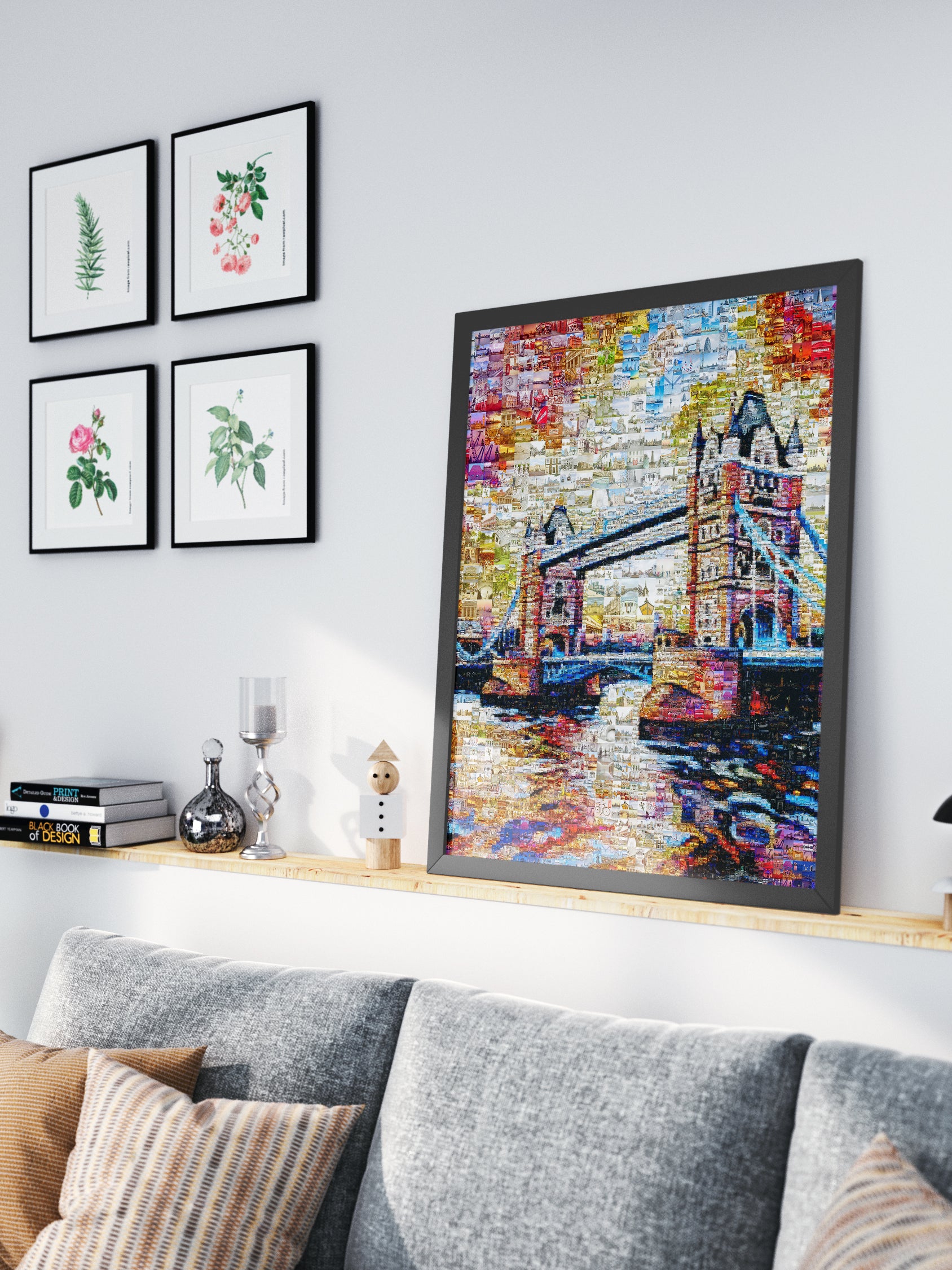 Stunning London Mosaic Artwork Featuring Iconic Tower Bridge - Perfect Home Decor AtelierMosaics