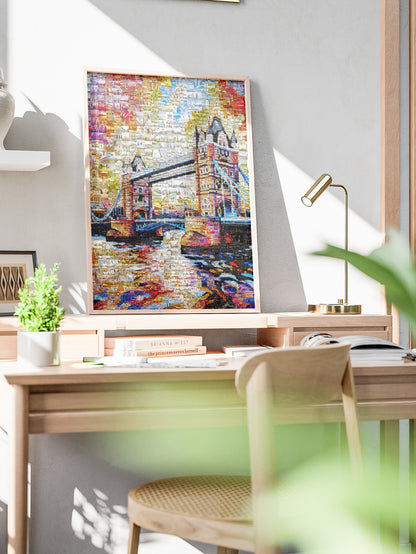 Stunning London Mosaic Artwork Featuring Iconic Tower Bridge - Perfect Home Decor AtelierMosaics