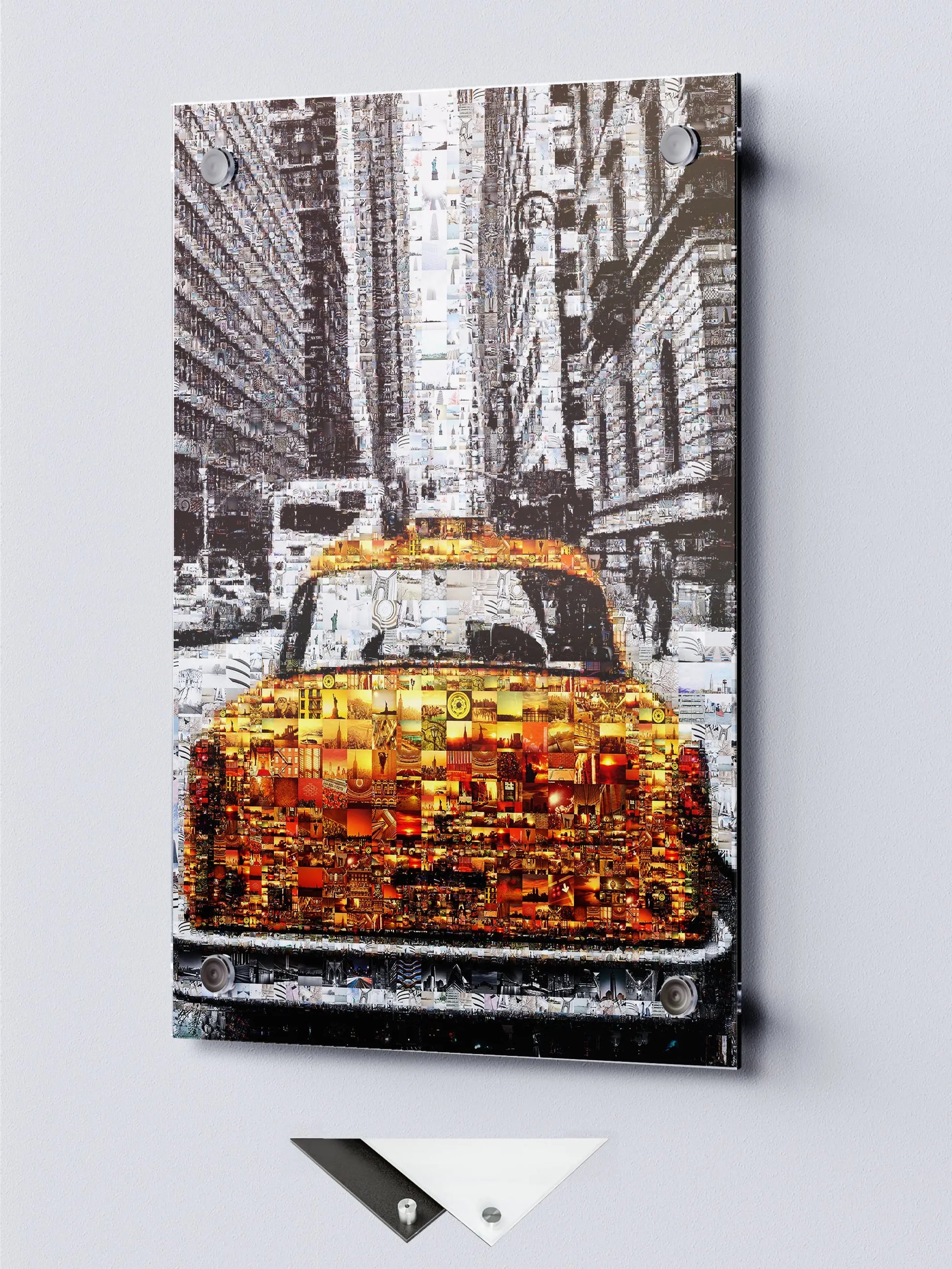 Stunning NYC Taxi Mosaic Artwork - Captivating Urban Art for Home & Office Decor AtelierMosaics