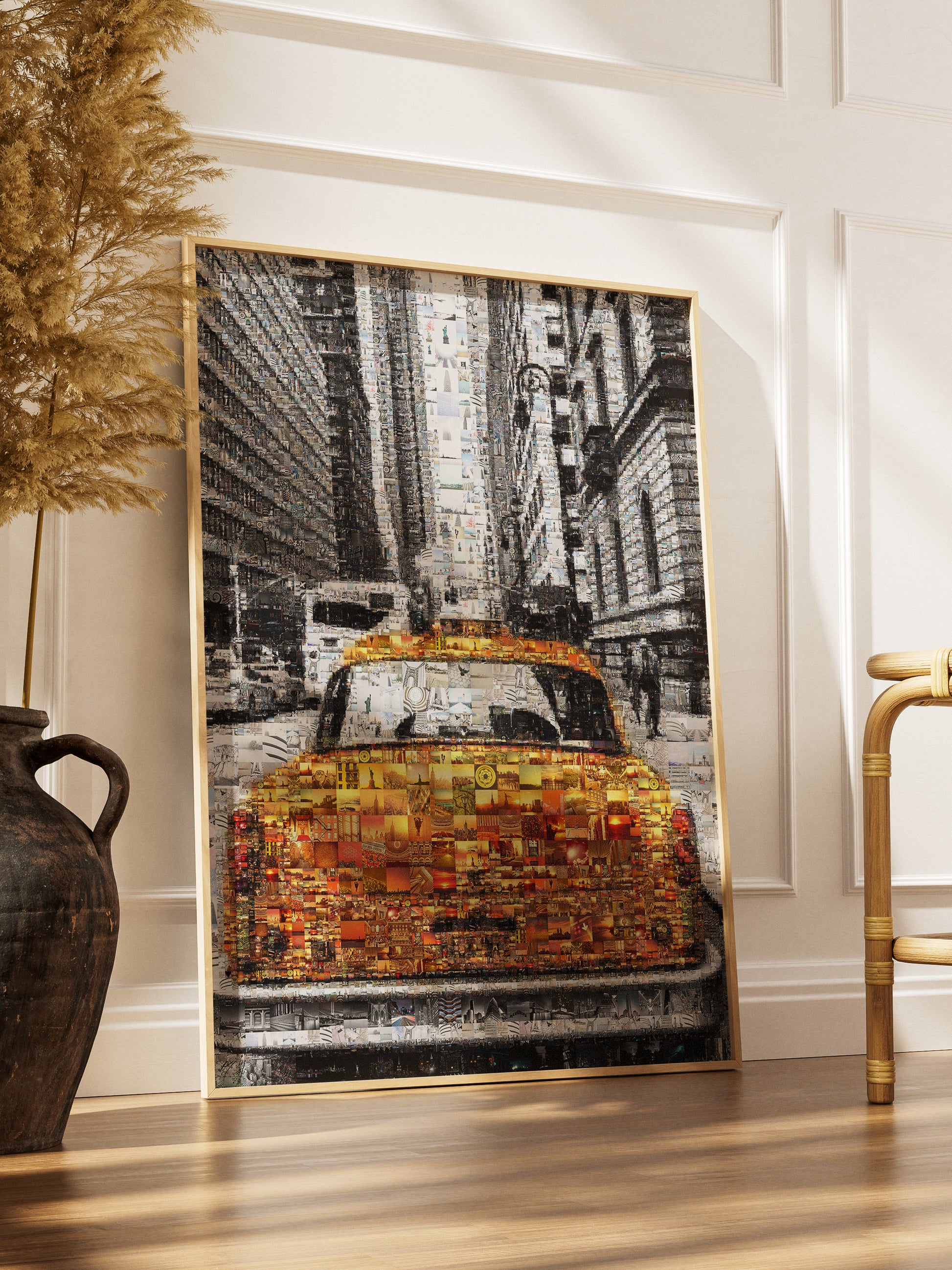 Stunning NYC Taxi Mosaic Artwork - Captivating Urban Art for Home & Office Decor AtelierMosaics