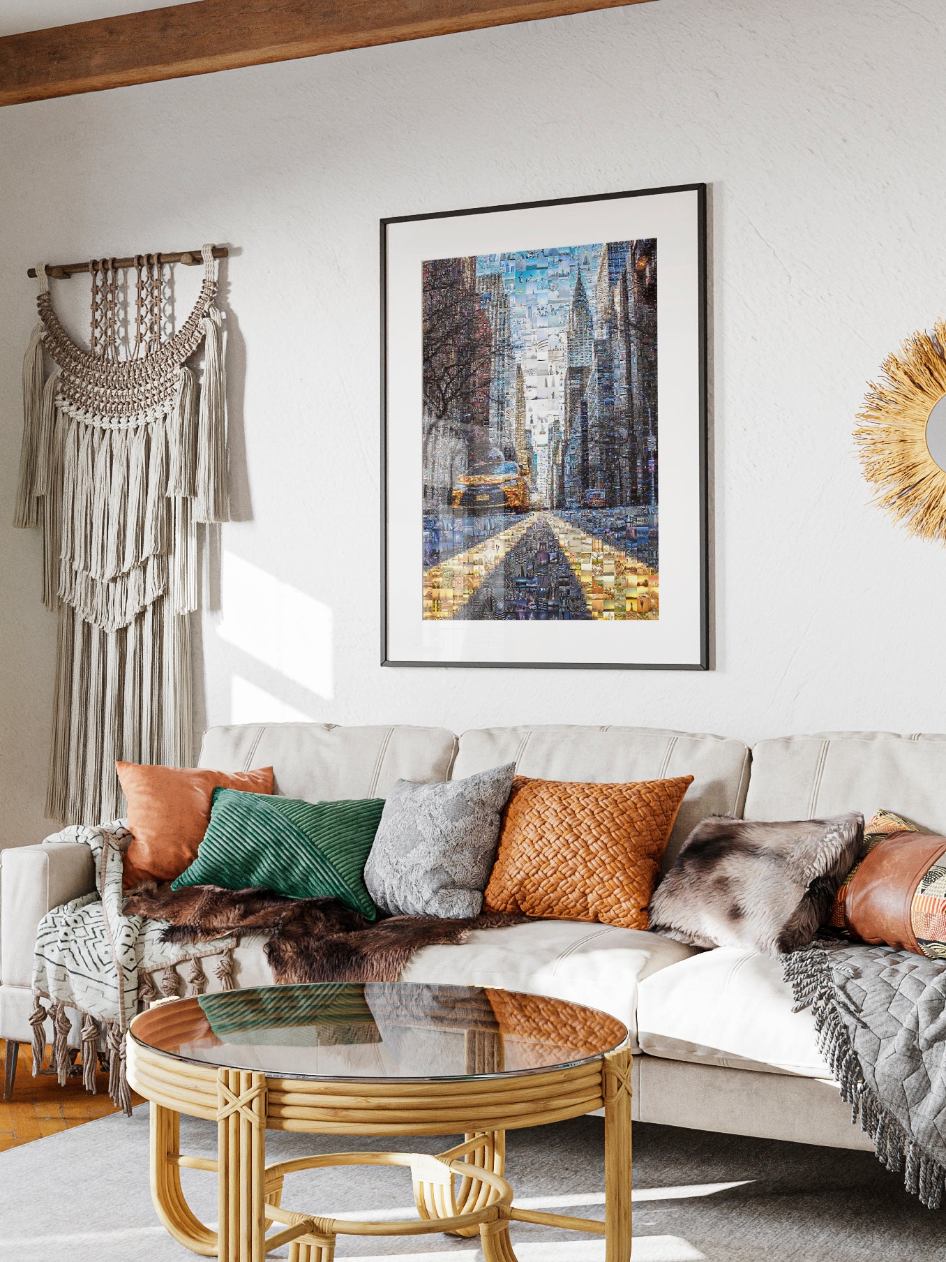 Stunning New York City Mosaic Art - Vibrant Urban Landscape Wall Decor AtelierMosaics